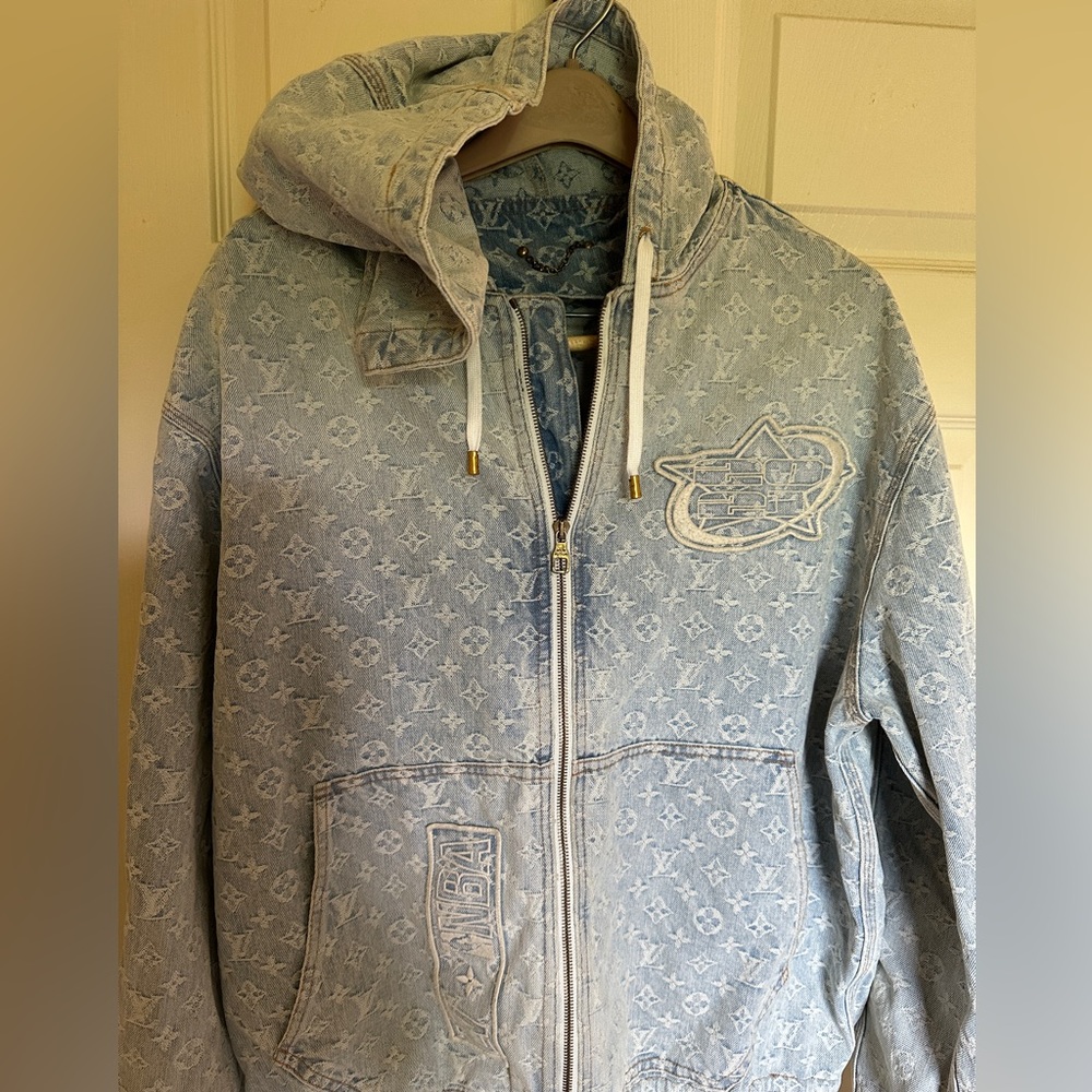 Louis Vuitton NBA denim hoodie